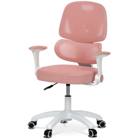 Dětská židle, výškově nastavitelná, růžová síťovina, KA-K1063 PINK