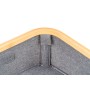Úložný box G21 30 x 15 x 15 cm, bambusový s víkem, šedý