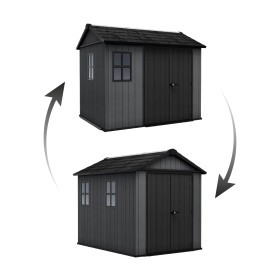 Zahradní domek Keter Newton Plus wide 9x7,5 šedý, s podlahou