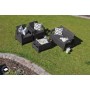 Zahradní nábytek Keter Corfu set dvousedačka + dvě křesla + stůl grafitový