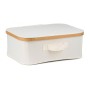 Úložný box G21 40 x 30 x 15 cm, bambusový s víkem, béžový