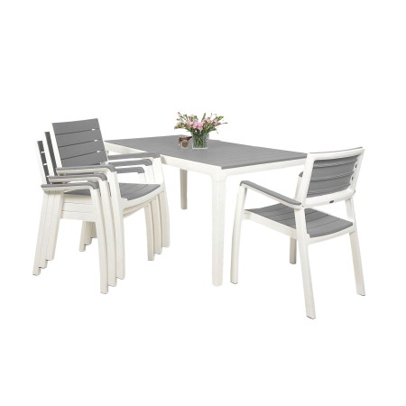 Zahradní nábytek Keter Harmony set stůl + 4 židle bílý /světle šedý