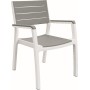 Zahradní nábytek Keter Harmony set stůl + 4 židle bílý /světle šedý