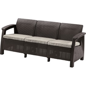 Zahradní nábytek Keter Corfu love seat max třísedačková pohovka hnědá