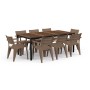 Zahradní stůl Keter Porto 200 walnut black steel