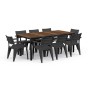 Zahradní stůl Keter Porto 200 walnut black steel