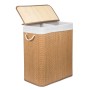Koš na prádlo G21 105 l s rozdělovačem, bambusový s bílým košem