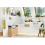 Koš na prádlo G21 105 l s rozdělovačem, ratanový design s hnědým košem