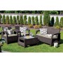 Zahradní nábytek Keter Corfu set dvousedačka + dvě křesla + stůl hnědý
