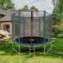 Aga SPORT TOP Trampolína 250 cm Tmavě zelená + ochranná síť + žebřík