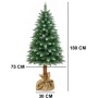 Aga Vánoční stromeček 180 cm s kmenem