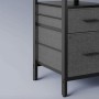 Pc stůl 150x120cm, mdf, černá, APC-E1395 BK