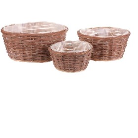 Obal proutěný - kulatý, přírodní, cena za sadu 3 ks