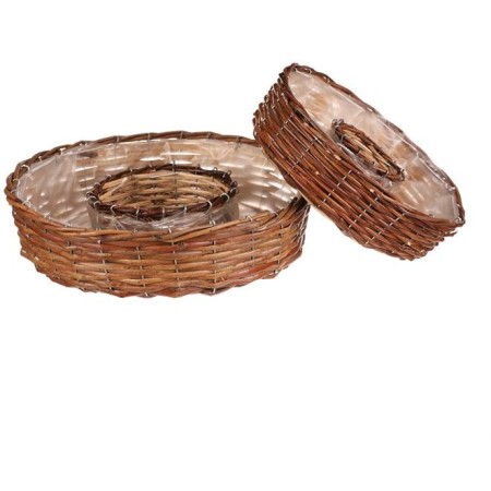 Obal na květiny - proutí, kruhový, cena za sadu 2 ks