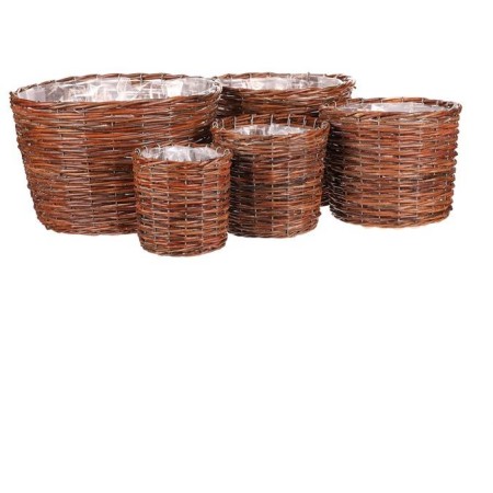 Obal na květiny - proutí, kulatý, cena za sadu 5 ks