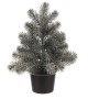Stromek v květináči - 40 cm, umělý smrček, zelený, jemně ojíněný