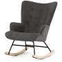 Houpací křeslo, šedá, látka, AK-373 GREY2