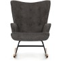 Houpací křeslo, šedá, látka, AK-373 GREY2