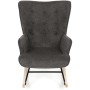 Houpací křeslo, šedá, látka, AK-373 GREY2