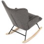Houpací křeslo, šedá, látka, AK-373 GREY2