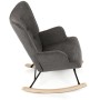 Houpací křeslo, šedá, látka, AK-373 GREY2