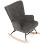 Houpací křeslo, šedá, látka, AK-373 GREY2