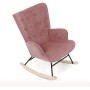 Houpací křeslo, růžová, látka, AK-373 PINK2