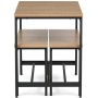 Jídelní set s 2 lavicemi, 110x60x75cm, mdf, dub, AUT-G1175 OAK