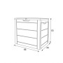Zahradní úložný box 56x43x53cm, plast, béžová, AZB-G2035 CRM