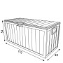Zahradní úložný box 112x49x54cm, plast, béžová, AZB-G2075 CRM