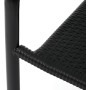 Zahradní židle, kov, plast, černá, AZC-H1021 BK