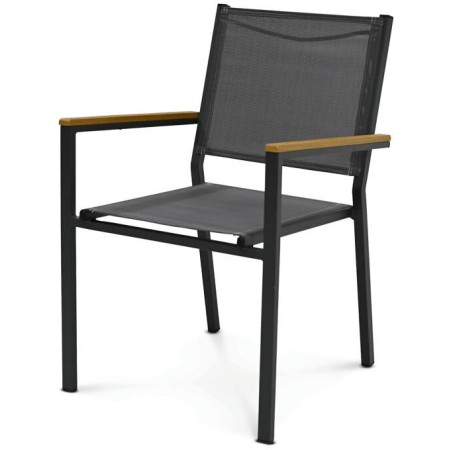 Zahradní židle, kov, síťovina, šedá, AZC-L1303 GREY