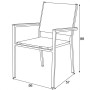 Zahradní židle, kov, síťovina, šedá, AZC-L1303 GREY