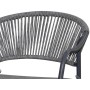 Zahradní židle, kov, polyratan, šedá, AZC-L1352 GREY