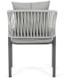 Zahradní židle, kov, polyratan, šedá, AZC-S1430 GREY