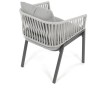 Zahradní židle, kov, polyratan, šedá, AZC-S1430 GREY