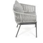 Zahradní židle, kov, polyratan, šedá, AZC-S1430 GREY