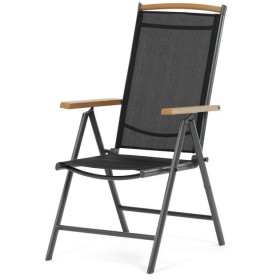 Zahradní židle, hliník, síťovina, šedá, AZC-W1408 GREY
