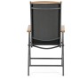 Zahradní židle, hliník, síťovina, šedá, AZC-W1408 GREY