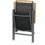 Zahradní židle, hliník, síťovina, šedá, AZC-W1408 GREY