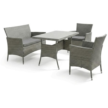 Zahradní sestava 100x60x69cm, polyratan, šedá, AZS-A1442 GREY