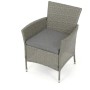 Zahradní sestava 100x60x69cm, polyratan, šedá, AZS-A1442 GREY