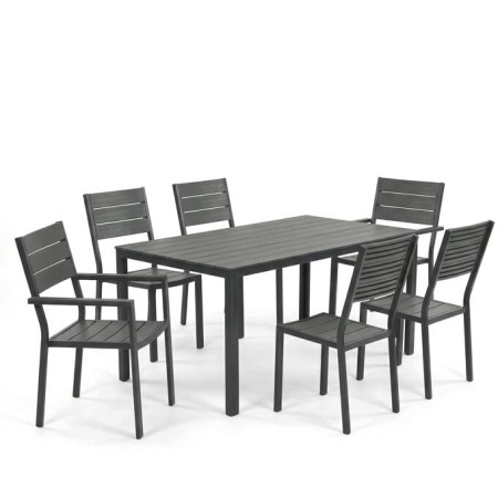 Zahradní sestava 156x78x74cm, polywood, šedá, AZS-B1656 GREY