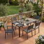 Zahradní sestava 156x78x74cm, polywood, šedá, AZS-B1656 GREY