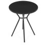 Zahradní stůl 60x60cm, kov, plast, černá, AZT-H1021 BK