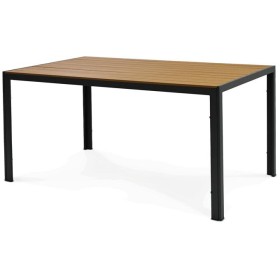 Zahradní stůl 150x90cm, kov, polywood, šedá, AZT-L1303 GREY