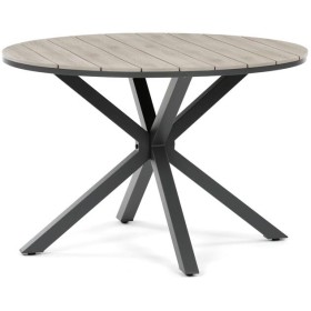 Zahradní stůl 110x110cm, hliník, polywood, šedá, AZT-S1430 GREY