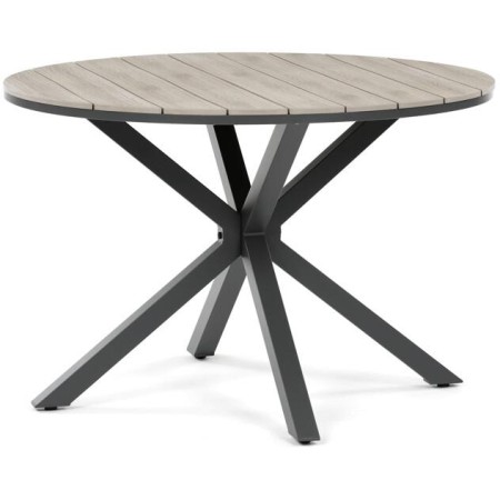 Zahradní stůl 110x110cm, hliník, polywood, šedá, AZT-S1430 GREY