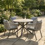 Zahradní stůl 110x110cm, hliník, polywood, šedá, AZT-S1430 GREY
