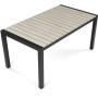 Zahradní stůl 160x90cm, hliník, polywood, černá, AZT-S1514 BK